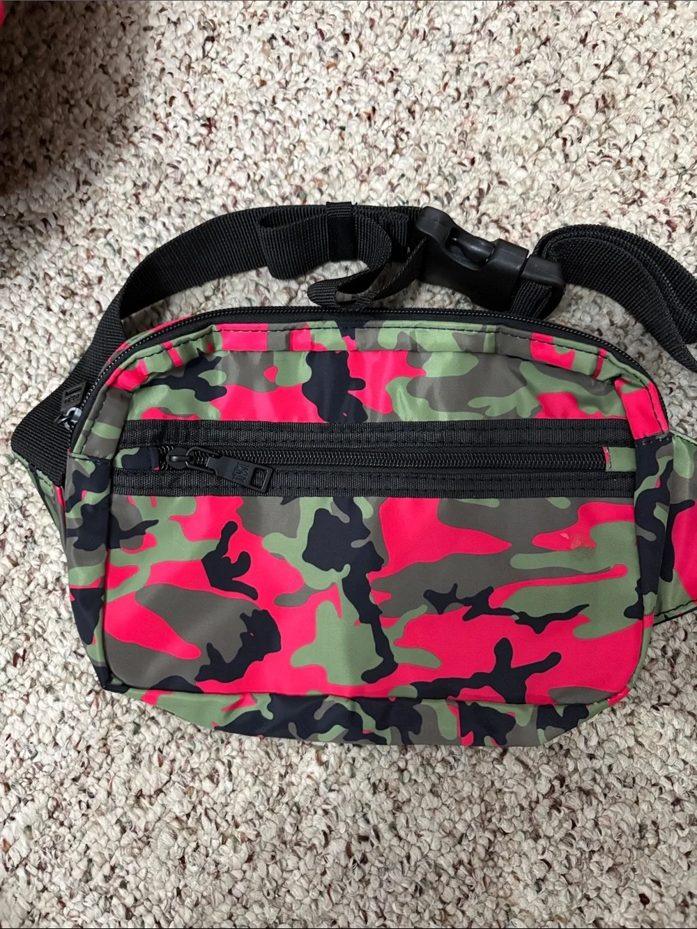 Badgley Mischka Pink Green Camo Backpack